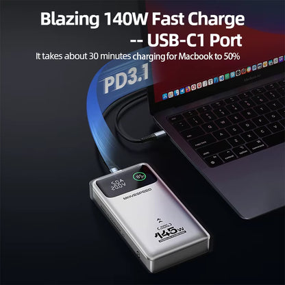 M25Pro 140W Power Bank 25000Mah PD3.1 Fast Charge Portable External Battery 100W Powerbank for Macbook Notebook Laptop